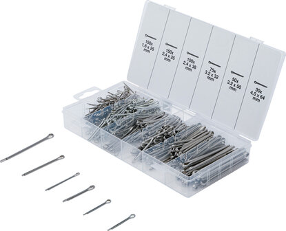 Assortiment de goupilles acier inoxydable &Oslash; 1,6 - 4,0 mm 555 pieces