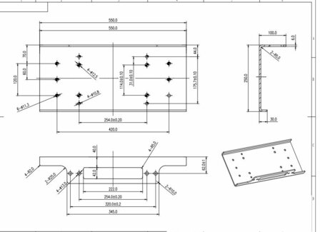 Plaque de montage universelle pour treuils jusqu&#039;a 8,5 tonnes