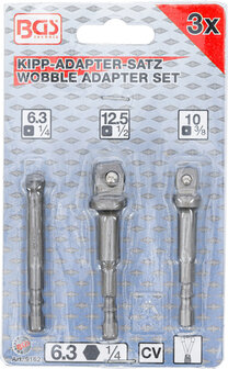 Jeu d&rsquo;adaptateurs a bascule de perceuse 6,3 mm (1/4) 3 pieces