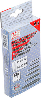 Jeu d&#039;extracteurs de vis 6 pieces