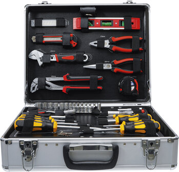 Jeu d&rsquo;outils dans malette aluminium 129 pieces