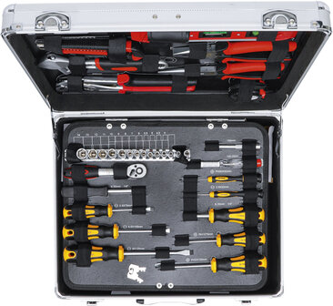 Jeu d&rsquo;outils dans malette aluminium 129 pieces