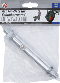 Kit d&rsquo;essieux pour roue de brouette &Oslash; 20 mm