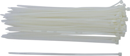 Assortiment de colliers plastique blanc 4,8 x 250 mm 50 pieces