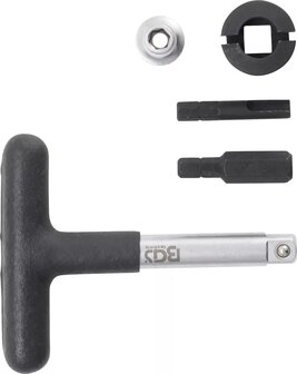 Jeu de cles universelles de service d&rsquo;huile pour bouchons de vidange d&rsquo;huile en matiere plastique (1/4) / (3/8) 5 pieces