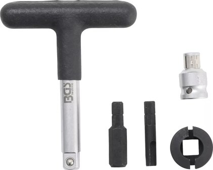 Jeu de cles universelles de service d&rsquo;huile pour bouchons de vidange d&rsquo;huile en matiere plastique (1/4) / (3/8) 5 pieces
