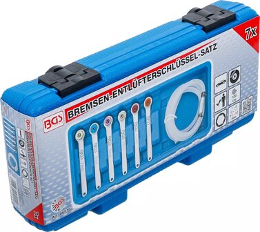 Jeu de cles de purgeur de freins 7 - 8 - 9 - 10 - 11 - 12 mm 7 pieces