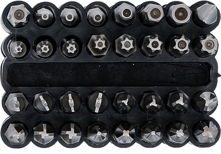 Jeu d&#039;embouts longs (1/4) a six pans creux differents profils 32 pieces