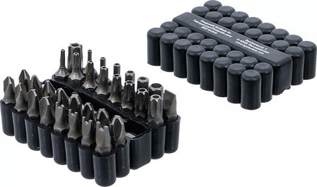 Jeu d&#039;embouts courts (1/4) divers profils 33 pieces