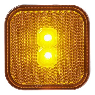 Feu de gabarit lateral 12/24V orange 65 x 65 mm LED