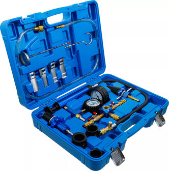 Jeu d&rsquo;outils de pressurisation et de remplissage du systeme de refroidissement 13 pieces