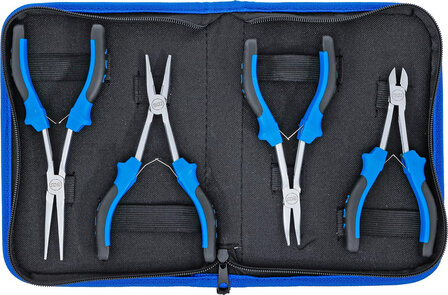 Jeu de pinces pour electronique extralongues 4 pcs