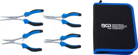 Jeu de pinces pour electronique extralongues 4 pcs