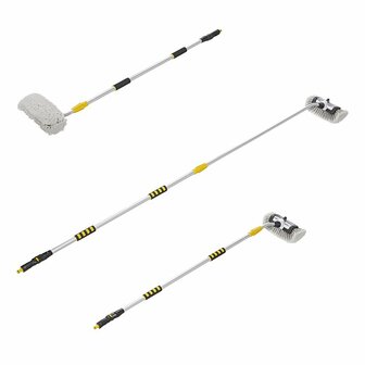Brosse de lavage 3D avec reservoir de shampooing manche telescopique 2,5 m&egrave;tre