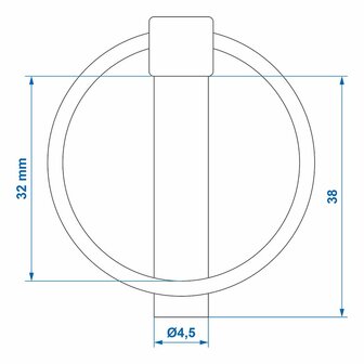Epingle de s&ucirc;rete 4.5mm avec anneau