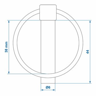 Goupille de securite 6mm avec anneau