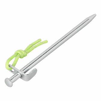 Goupille de roche 20 cm en acier galvanise avec crochet en L Heavy Duty