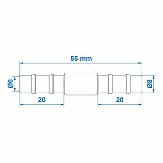 Passe-fil droit 8 mm par piece