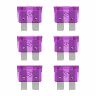 Fusibles standard 3A violet 6 pcs sous blister