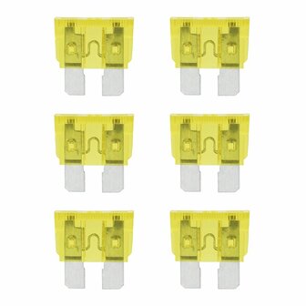 Fusibles standard 20A jaune 6 pcs en blister