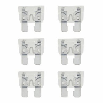 Fusibles standard 25A neutre 6 pcs en blister