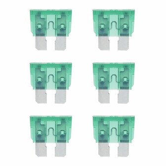 Fusibles standard 30A vert 6 pcs en blister