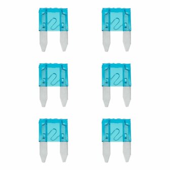 Fusibles a lame mini 15A bleu 6 pcs en blister