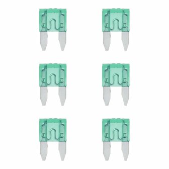 Fusibles a lame mini 30A vert 6 pcs en blister