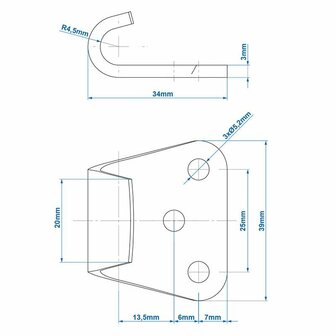 Contre-piece pour tendeur SPP Z-11A