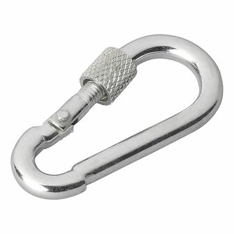 Mousqueton en metal 5x50mm avec fermeture a vis x10 pieces