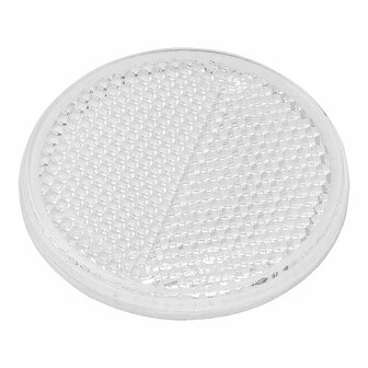 Reflecteur blanc 60mm autocollant 2 pieces sous blister