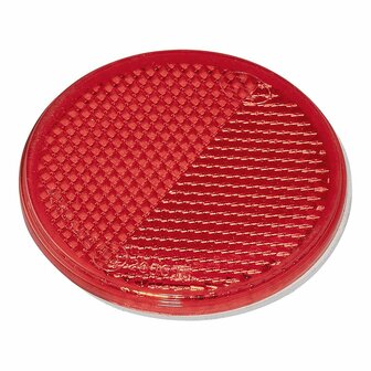 Reflecteur rouge 60mm autocollant 2 pieces sous blister