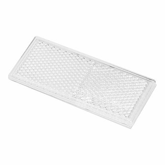 Reflecteur blanc 82x36mm autocollant 2 pieces sous blister