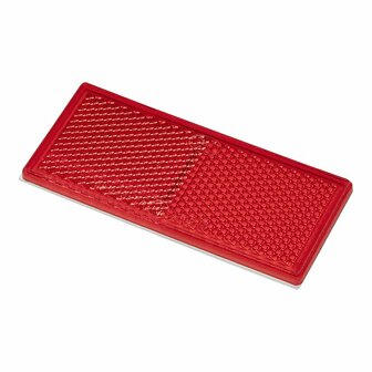 Reflecteur rouge 82x36mm autocollant 2 pieces sous blister