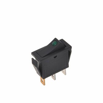 Interrupteur a bascule LED vert 12V 24V max. 10A sous blister