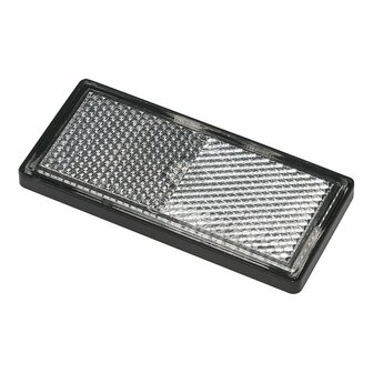 Reflecteur blanc 85x39mm autocollant avec plaque de base 2pcs sous blister
