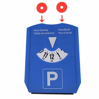Disque de stationnement NL/D/F/GB avec grattoir Chariot a provisions pieces de monnaie