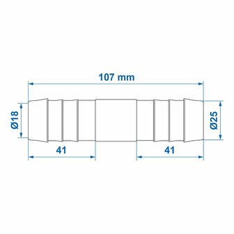 Passe-fil droit 25mm