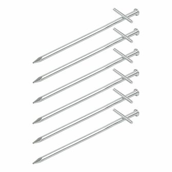 Goupille de roche 17cm metal avec goupille soudee 6 pieces dans polybag