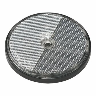Reflecteur blanc 80mm fixation par vis 2 pcs sous blister
