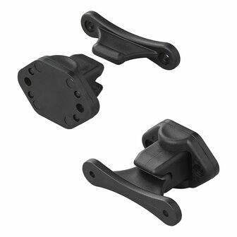 Loquet de porte a charniere noir 2 pieces