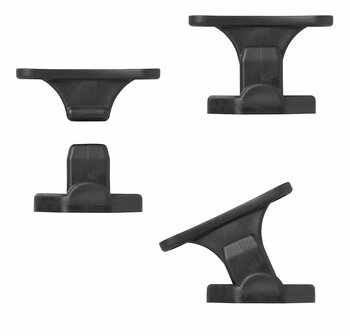 Loquet de porte a charniere noir 2 pieces