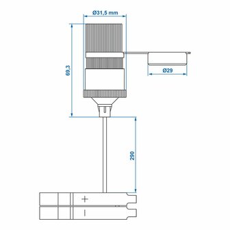 Prise allume-cigare avec bornes de batterie 12V/24V-16A