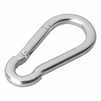 Mousqueton metal 8x80mm 2 pieces en blister