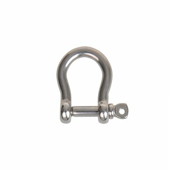 Fermoir harpe court 6mm, A4 acier inoxydable AISI 316, 1. 500 daN