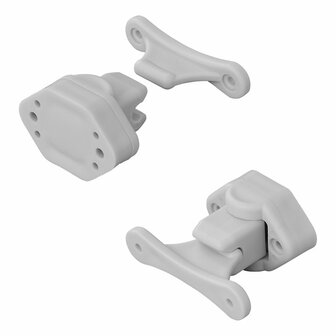Fermeture de porte grise a charniere pour caravane/motorhome