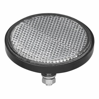 Reflecteur blanc 60mm avec boulon 5mm 2 pieces sous blister