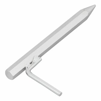 Goupille de terre 20 cm acier galvanise avec crochet L