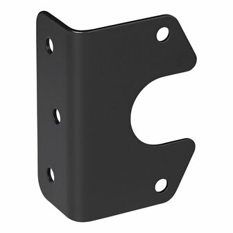 Porte-prise metallique coude 9,4 x 6, 3 cm