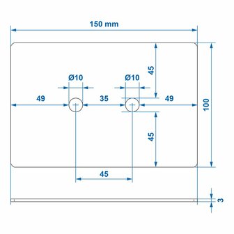 Plaque de montage pour 342136 et 342133 sous blister